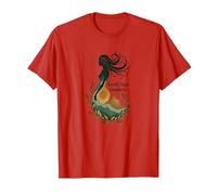 Vergine, Segno di Terra, dea, Mistico, Arte Celeste per Donne Maglietta, Uomo, Rosso, S