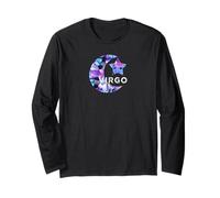 VERGINE SEGNO ZODIACALE COMPLEANNO Agosto Settembre STELLA SOLE LUNA Maglia a Manica
