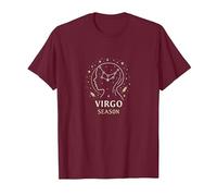 Vergine Stagione Celeste Zodiaco Astrologia Stargazer Regalo Maglietta, Uomo, Bordeaux, 3XL