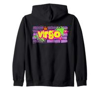 Vergine Zodiaco Graffiti Lettering Astrologia Design Felpa con Cappuccio