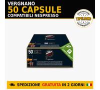 Caffè Vergnano 1882 - 50 Capsule - Caffè Compostabili e Compatibili con Nespresso, Oro - Pack da 50 capsule