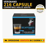 Vergnano Decaffeinata 216 Capsule Compatibili Dolce Gusto