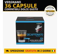 Vergnano Decaffeinata 36 Capsule Compatibili Dolce Gusto