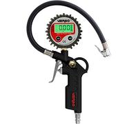 Vergo Pistola per Gonfiaggio Pneumatici con Manometro Digitale - Misuratore di Prova Pressione - Ugello Dritto con Bloccaggio - Scala Multipla 0-200 PSI/0-14 Bar - Auto Camion Moto