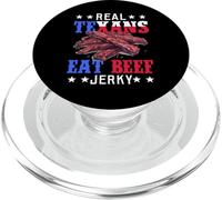 veri texani mangiano carne secca Design per un amante del pasto texano PopSockets PopGrip per MagSafe