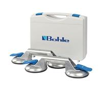 Veribor | Ventosa di sollevamento VERIBOR® BLUE LINE | conf da 2 pz | corpo in alluminio a 2 teste con impugnatura longitudinale | portata 60 kg | Ø dischi 120 mm