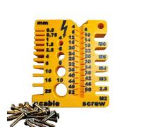 Verificatore Filetti,Righello Di Misura Ad Alta Precisione | Misuratore Di Bulloni E | Per Officina Elettricista Riparatore Falegname Architetto Ingegnere