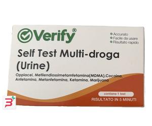 VERIFY SELF TEST MULTI-DROGA URINE RILEVAZIONE QUALITATIVA MOLTEPLICI DROGHE E METABOLITI DI DROGHE