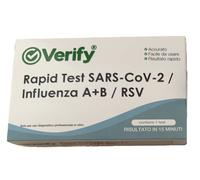 VERIFY Srls TEST IMMUNOLOGICO CROMATOGRAFICO RAPIDO VERIFY RAPID SARS-COV2 B/RSV RILEVAZIONE QUALITATIVA IN CAMPIONI DI TAMPONE NASOFARINGEO/NASALE UMANO USO PROFESSIONALE