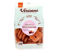 Verisani | Biscotti Grano Saraceno, Frutti di Bosco e Yogurt | Ricetta Artigianale Toscana | Con Olio Extravergine d’Oliva | Senza Palma e Conservanti | Confezione 300 g