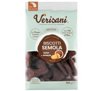 Verisani | Biscotti Semola, Cacao e Arancia | Ricetta Artigianale Toscana | Con Olio Extravergine d’Oliva | Senza Palma e Conservanti | Confezione 300 g
