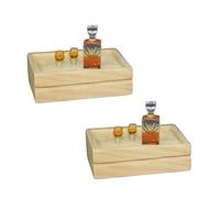 Verisimilitude - Set di 2 mini bottiglie di vino e whisky, in scala 1:12, accessori in miniatura per casa delle bambole, decorazione comoda e bella, accessori per la casa delle bambole (senza vassoio)