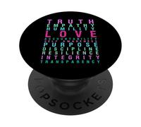Verità Amore Empatia Consapevolezza di sé Parole ispiratrici Cool PopSockets PopGrip Adesivo