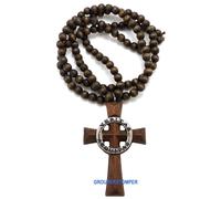 Veritas Aequitas Truth & Giustizia Nuovo Ciondolo IN Legno Collana con Perline