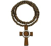 Veritas Aequitas Truth & Giustizia Nuovo Legno Ciondolo Collana con Perline