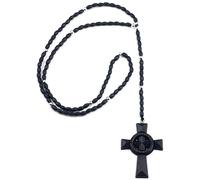 Veritas Aequitas Truth & Justice Nuovo Ciondolo In Legno Con Rosario