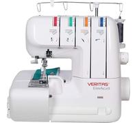 VERITAS Elastica - Versatile Macchina overlock per Cuciture perfette a 2, 3 o 4 Fili per Cucire, Orlare e Tagliare in Una Sola passata, Bianco, 32x28x28 cm