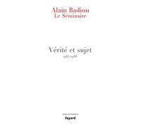 Vérité et sujet: Le Séminaire 1987-1988