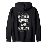Veritiero Gentle Fearless Inspirationa Mindful Strength Snake Felpa con Cappuccio