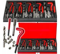 Verke Riparazione Filetti Kit 131 Pz Filettatura, Helicoil per Filetti Metrici Interni M5 M6 M8 M10 M12, Set Elicoidi per Viti e Filettatura Interna