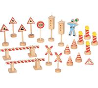 Gollnest & Kiesel Set segnali stradali Polizist Ole H= 4,5 - 12,5 Legno 21 pezzi per set