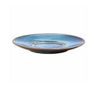 Verlo DEEP BLUE piattino in porcellana lavabile in lavastoviglie per tazze da espresso e da brodo, piatto in porcellana blu, fatto a mano