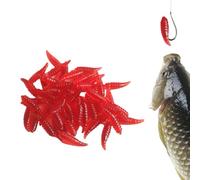 Verme da pesca, kit verme da pesca per spigola,50 esche da senza erbacce con verme del pane | Esche da morbide per, luccio, testa di serpente, persico sole, acqua salata
