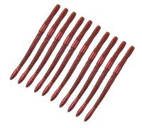 Verme Terra Artificiale, 20 Pezzi 12 cm Biomimetic Soft Silicone Verme Terra Esche Verme La Pesca Simulazione Ve_RS Rosse in Plastica Verde Ambiente Forte Tentazione Esca Falsa - Red Worm