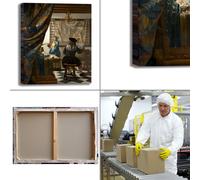 Vermeer allegoria della pittura quadro stampa tela dipinto telaio arredo casa