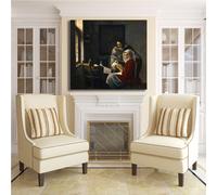 Vermeer concerto interrotto design quadro stampa tela dipinto telaio arredo casa