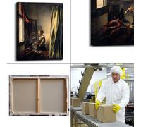 Vermeer donna legge una lettera 2 quadro stampa tela dipinto telaio arredo casa