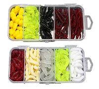 Vermi da Pesca Verme Artificiale Esche da Pesca Vermi in Plastica Morbida Simulazione Red Worms Plastica Verde Ambiente Strong Tentazione Esca Finta Red Worm Esche da Pesca in Acqua Dolce