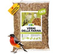 Vermi della farina essiccati 1 kg = 6500 ml snack per uccelli pesci tartarughe