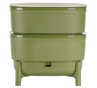 Vermicompost per Cucina e Balcone - Wormbox Simile Alla Torba - Vermicompostaggio Design in Plastica Riciclata al 100% - Volume 30 Litri, Verde