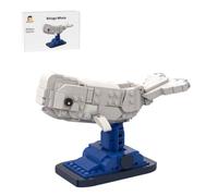 Vermodx MOC-214769 Beluga balena (303 pezzi) | Divertente kit di costruzione a tema creature marine con espositore
