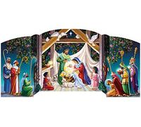 Vermont Christmas Company - Calendario dell'avvento che sta in piedi da solo, calendario: visita alla mangiatoia