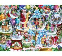 Vermont Christmas Company Puzzle natalizio "Snow Globes" da 550 pezzi, 61 x 45,7 cm, per adulti e giovani adulti