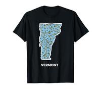 Vermont Forget Me Not Flower Floral State Maglietta
