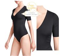 Vermont String Body Di Wolford L Nero Corto Basic Con Scollatura A V