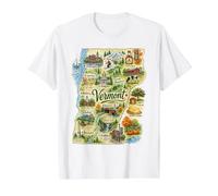 Vermont VT USA, Sciroppo d'Acero, Mele Frutteti Maglietta con Stampa Grafica Economica