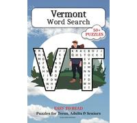 Vermont Word Search: 50+ Word Search Puzzles with Easy to Read Print about VT History, Landmarks, Culture, Foods, and More...Gift for Vacations, Holidays, Screen Free Time