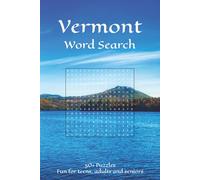 Vermont Word Search: Word Searches with Easy to Read Print about Vermont’s cities, landmarks, culture, and more | 6x9 inches, 110 pages | 50+ ... puzzle fans and Vermont enthusiasts