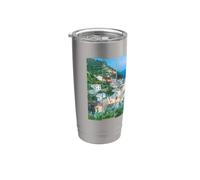 Vernazza Cinque Terre La Spezia Retro Italia Souvenir Bicchiere termico in acciaio inox doppia parete