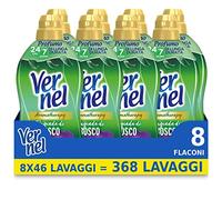 Vernel Aromatherapy Rugiada di Bosco, Ammorbidente Lavatrice Concentrato, Sensazione di Profumo come appena lavato, 8 x 46 lavaggi, totale 368 lavaggi