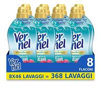 Vernel Aromatherapy Voglia di Maldive, Ammorbidente Lavatrice Concentrato, Sensazione di Profumo come appena lavato, 8 x 46 lavaggi, totale 368 lavaggi