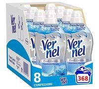 Vernel Fresh Control Ammorbidente Neutralizza Odori, profumazione Freschezza Glaciale, Confezione da 8 x 46 lavaggi, totale 368 lavaggi
