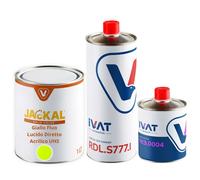 Vernice 2K UHS Giallo Fluo Lucido Diretto + Diluente + Catalizzatore Ivat 2,5 Lt