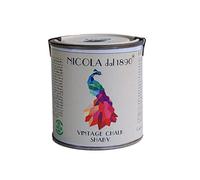 Vernice a Base d'Acqua, Linea Vintage Chalk Shaby, Made in Italy, per Superfici di Ogni Tipo, Bianco Opaco - Formato 0,25 lt