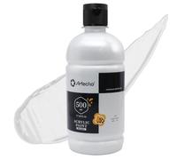 Vernice acrilica bianca perla, 500 ml, impermeabile e resistente alla luce, ad asciugatura rapida, vernice acrilica per tela, legno, tessuto, artigianato, pelle e pietra.