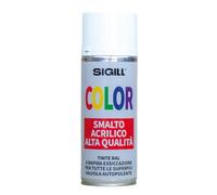 Vernice Acrilica Spray 400ml Colori RAL Rapida Essiccazione Bomboletta Smalto (Metallizzato Argento)